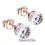 925 Sterling Silver CZ Stud Earrings Rose Gold Dainty 4