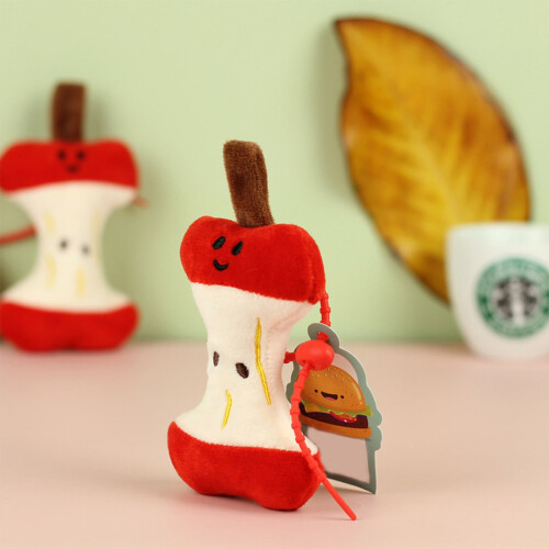 Plush Apple Core Doll Keychain 5.5 inch