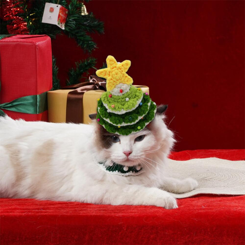 Handmade Christmas Knit Pet Hat 2