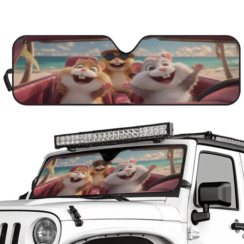 Foldable Windshield Sun Shade for Jeep Wrangler TJ JK JKU 1