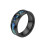 Unisex Tungsten Ring with Abalone Shell and Opal Inlay 8mm 1
