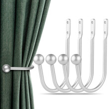 Curtain Holdbacks Wall Mounted Drapery Tiebacks Matte Black