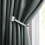 Curtain Holdbacks Wall Mounted Drapery Tiebacks Matte Black 2