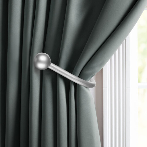 Curtain Holdbacks Wall Mounted Drapery Tiebacks Matte Black 1