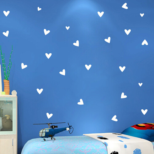 Hearts Wall Decals Vinyl Peel and Stick 22 PCS 2
