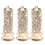 Crystal LED Flameless Candles Rose Shadow Pillar 4-Pack 1