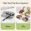 2-Pack Stainless Steel Divided Plates, 5-Section Unbreakable Metal Serving Tray 6