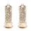 Crystal LED Flameless Candles Rose Shadow Pillar 4-Pack 6