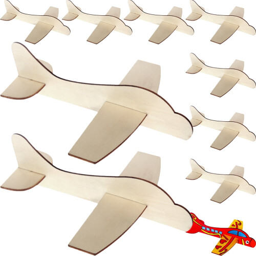 Wooden Airplane Model Kits Educational Toy Set 10 Pcs