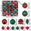 Christmas Baubles Red Green Shatterproof 24 pcs 3