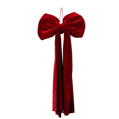 Velvet Christmas Bow 5 Ft for Tree Topper Wall Window Mantle 1