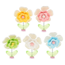 Car Dashboard Fabric Flower Bobblehead Ornaments 5 pcs