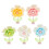 Car Dashboard Fabric Flower Bobblehead Ornaments 5 pcs 1