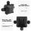 3-Way Junction Box IP68 Waterproof Outdoor Lighting Black 7