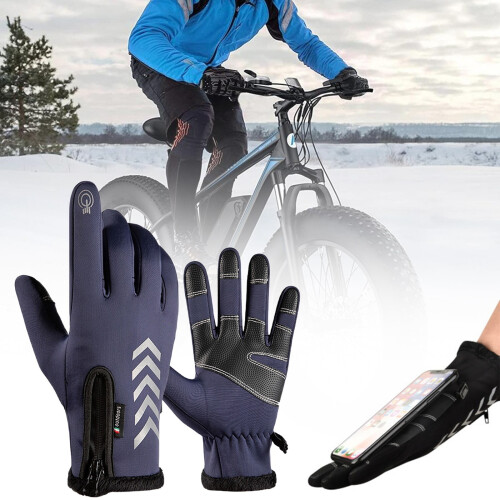 Winter Gloves Fleece-Lined Touchscreen Waterproof Thermal 1