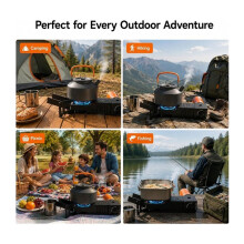 Réchaud de Camping Portable et Pliable, Grille de Cuisson pour le Camping, la Randonnée, la Pêche et les Situations D'Urgence