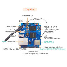 3X for Orange Pi Zero 3 Development Board 2GB RAM H618 WiFi5+BT 5.0 Gigabit LAN for Android 12 Debian12 Ubuntu22.04
