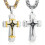 Men's Handmade Flat-Bottom Necklace with Golden-Black 6