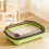 Large Cats Litter Box 14x11x5" Corner Design with 3