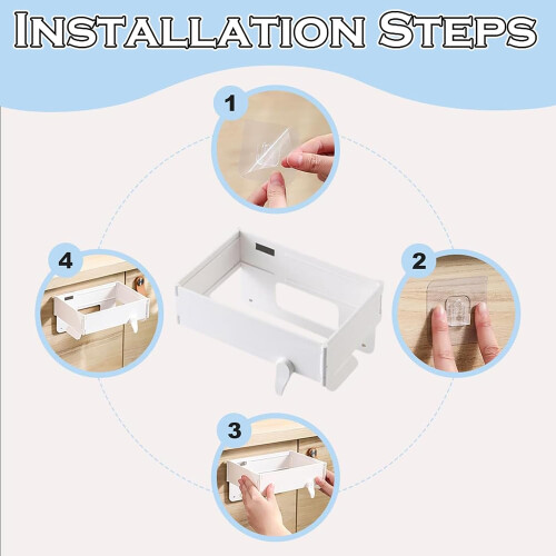 Foldable Trash Bag Holder Wall Mounted with Snap Fixing 1