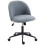 Teddy Fleece Office Chair with Wheels - Grey 1