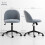Teddy Fleece Office Chair with Wheels - Grey 5