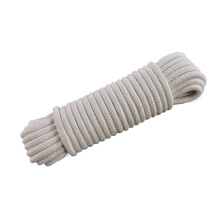 White cotton rope drawstring hand-woven core-spun