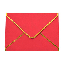 Gold Border Business Envelopes V-Flap 10 pcs 7.28x5.31 in