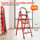 Heavy Duty Folding Ladder Steel 450 lb Capacity 5