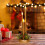 Flameless Christmas Candles Gold Pillar 12 inch 7