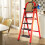 Heavy Duty Folding Ladder Steel 450 lb Capacity 2