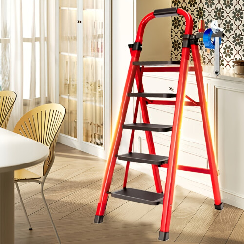 Heavy Duty Folding Ladder Steel 450 lb Capacity 1
