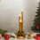 Flameless Christmas Candles Gold Pillar 12 inch 8