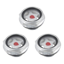 3pcs 26mm Male Threaded Metal Air Compressor Oil Level Sight Glass
