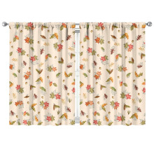 Pumpkin Pattern Kitchen Curtains Rustic 2 Pack 42x63 Inch