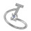 Women's Stainless Steel Initial Letter Ring Dainty Thin 1
