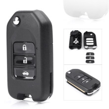 Black Remote Key Shell Case for Honda 2-Button Universal