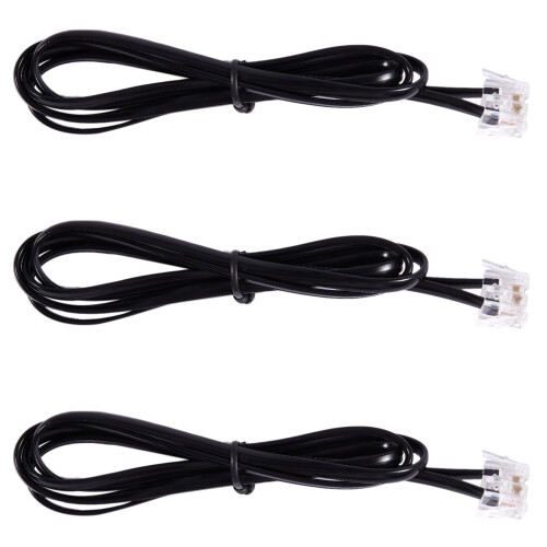 3X RJ11 6P4C Telefonkabelkabel ADSL Modem 1 Meter