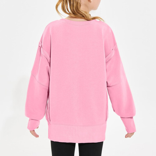 Oversized Pullover Sweater for Girls Long Sleeve Drop 2