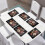 Floral Butterfly Black Placemats 4PCS Absorbent Washable 4