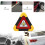 LED Car Warning Triangle Work Light Rechargeable 8