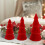 Flocked Mini Christmas Tree Red Decor 1 Pack 1