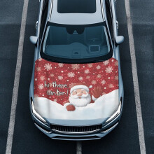 Car Hood Cover Santa Claus Design Stretchable Universal Fit