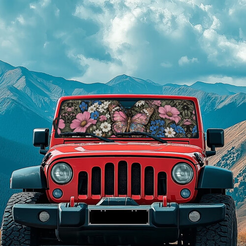 Windshield Sun Shade for Jeep Wrangler JL/JLU & Gladiator 2