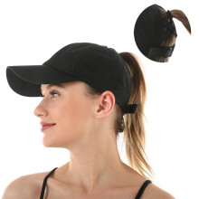 Quick-Dry Ponytail Baseball Cap for Women, Adjustable