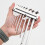 Wall-Mounted Tool Tray Organizer for Hex Keys Aluminum 2
