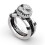 Halloween Black and White Zircon Ring Unisex 6