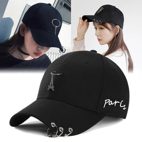 Unisex Baseball Cap Metallic Ring Chain Summer 2