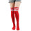 Knee High Socks Red White Polyester 3 Pairs 1