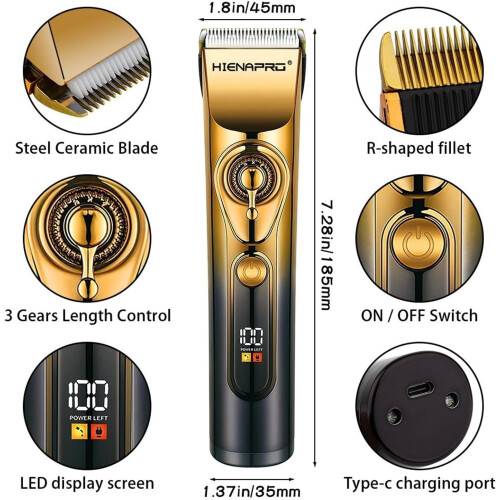 Professional Cordless Hair Clipper for Men with LED Display 1